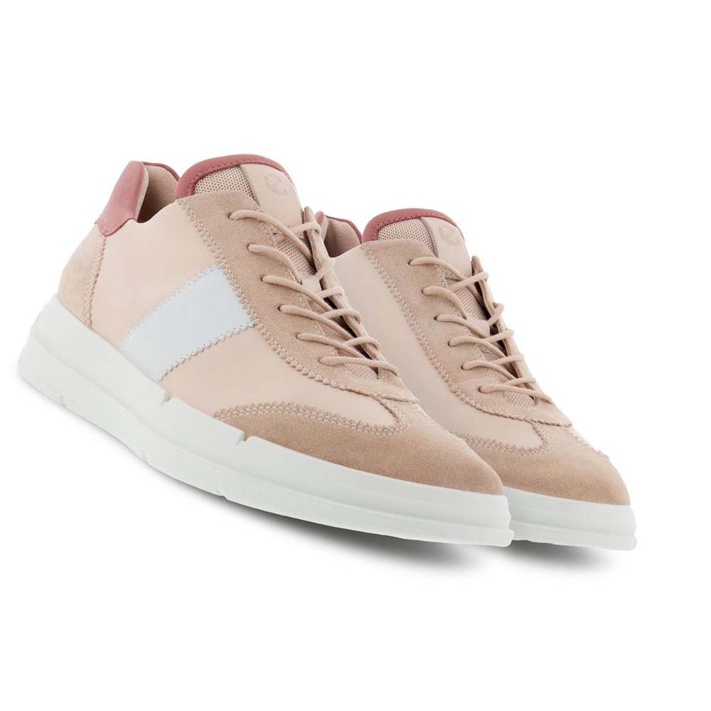 Women's Ecco Soft X Retro-inspired Sneakers Pink / Rose / White | Canada 253ZUT